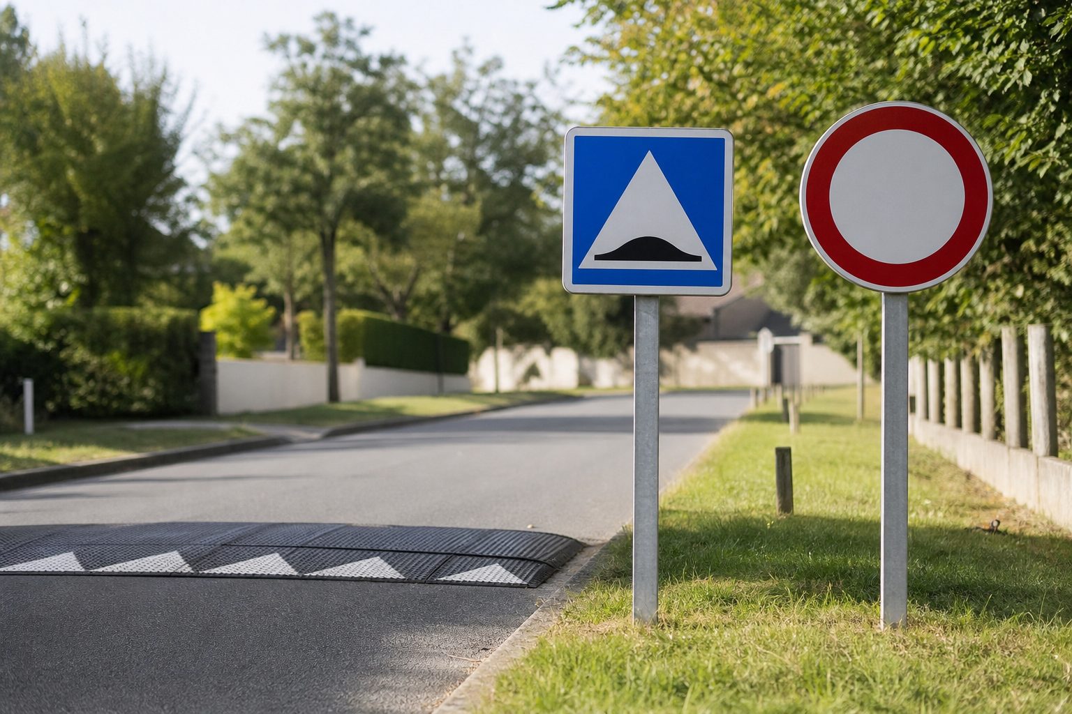 Panneau dos d'âne et panneau 30 : différence, limitation et étendue exacte